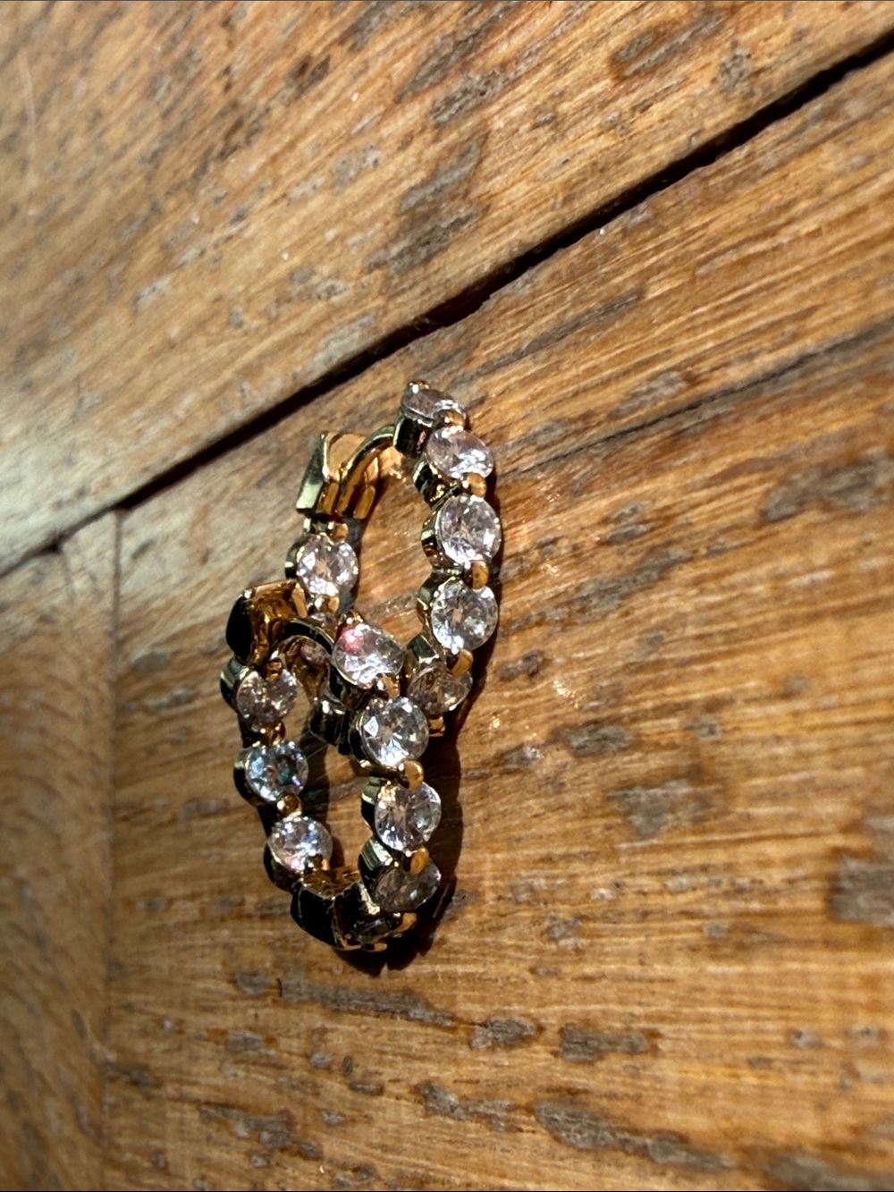 Miranda Frye Gold Crystal Hoop Earrings - Women's Jewelry